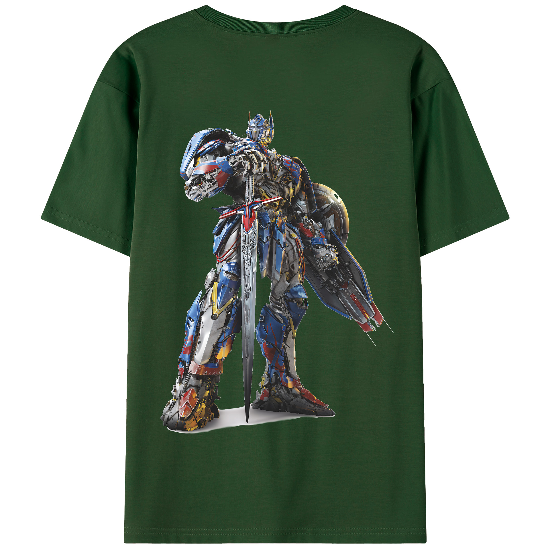 （画像用） Transformers トランスフォーマー 綿100％半袖Tシャツ（背面プリント）